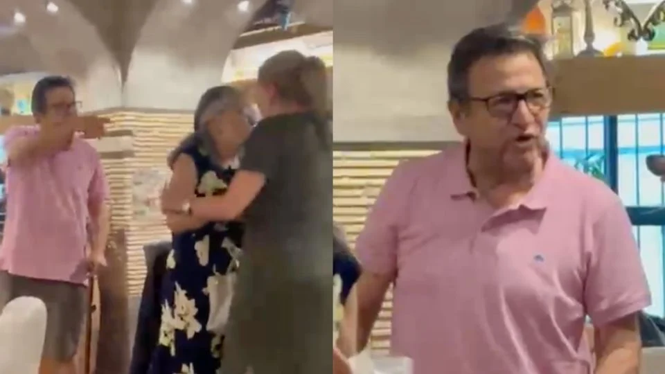 Comensales lanzaron reclamos contra Arturo López Obrador, quien aseguró que no pertenece a Morena y que no coincide políticamente con su hermano.