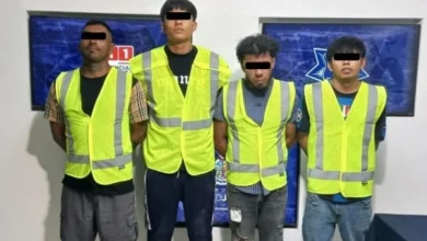 Por pelear entre ellos, detienen a 4 con pistola 9 mm 2