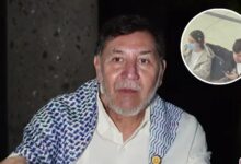 Gerardo Fernández Noroña durante una declaración pública sobre el hijo de AMLO