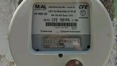 Medidor de CFE utilizado para registrar el consumo de energía eléctrica