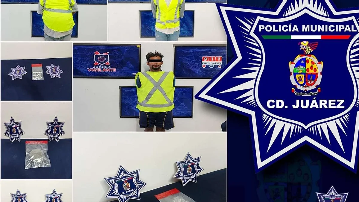 Envoltorios con presunto cristal asegurados por la Policía Municipal de Ciudad Juárez