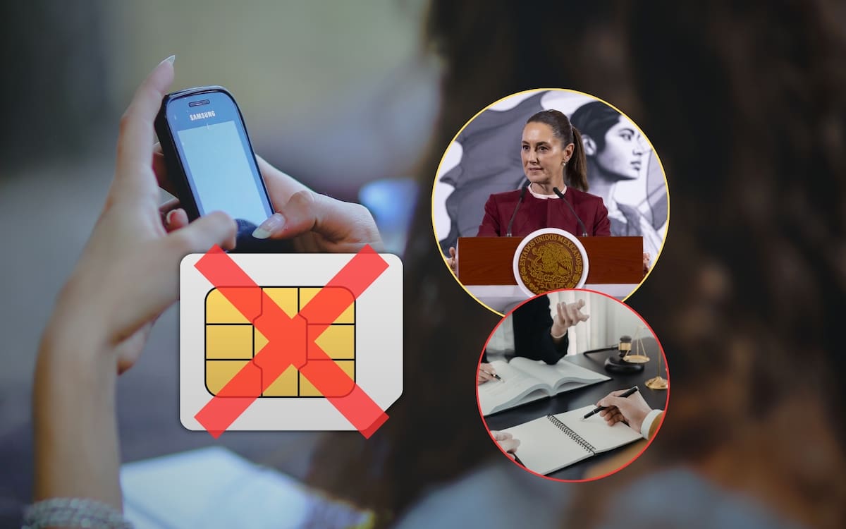 Teléfono celular durante el proceso de registro de una línea móvil con CURP en México