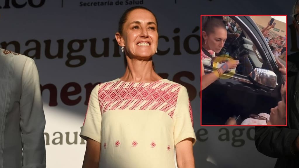 Mujer encara a Claudia Sheinbaum junto a su camioneta en Tampico, Tamaulipas