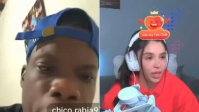 Tiktoker insulta a Emma Coronel y pide disculpas tras supuestas am3n4z4s 2 Emma Coronel y el tiktoker Chico Rabia durante transmisiones difundidas en redes sociales