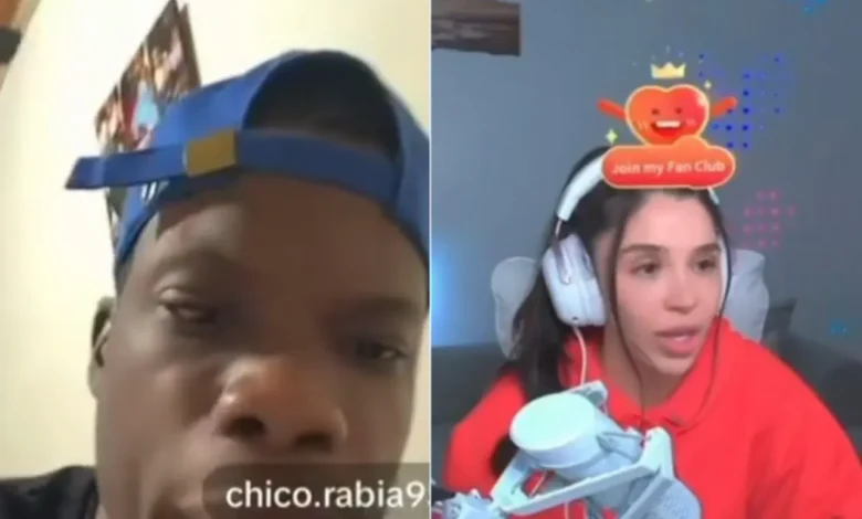 Tiktoker insulta a Emma Coronel y pide disculpas tras supuestas am3n4z4s 1 Emma Coronel y el tiktoker Chico Rabia durante transmisiones difundidas en redes sociales