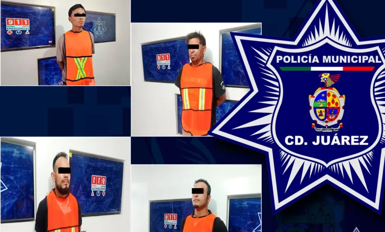 Cuatro personas fueron detenidas en distintos sectores de Ciudad Juárez al confirmar que tenían órdenes de aprehensión vigentes.