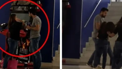 La grabación muestra una discusión entre varias personas a la salida de una función; el contexto real del enfrentamiento no ha sido confirmado.