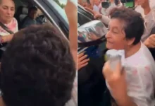 Mujer encara a Sheinbaum y exige solución por supuesto robo de terreno 7 Mujer adulta mayor reclama a Claudia Sheinbaum desde una camioneta en Tampico