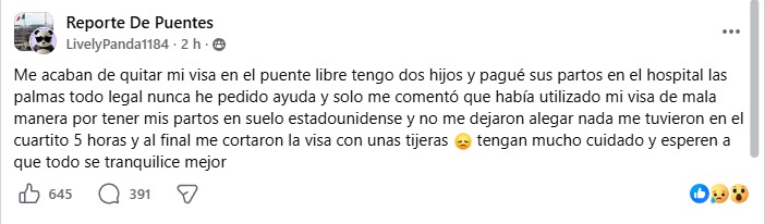 “Me acaban de quitar mi visa en el puente Libre”: reportan presuntos retiros de visas a juarenses con hijos nacidos en El Paso 2