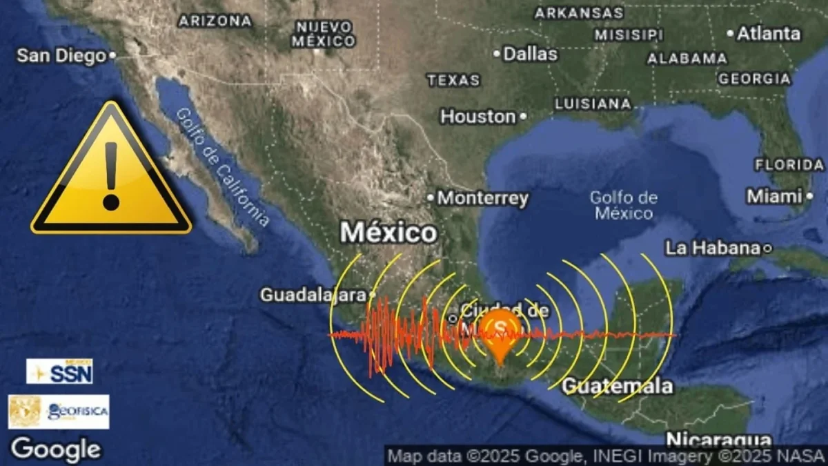 Registro de sismo en México durante la madrugada del lunes 31 de agosto