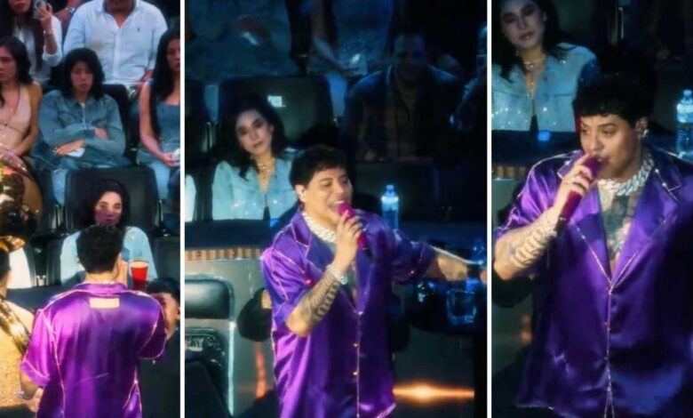 Descubren presunta infidelidad en concierto de Grupo Firme: “Mi prima anda con el esposo de mi hermana” 1 Grupo Firme durante una presentación ante su público