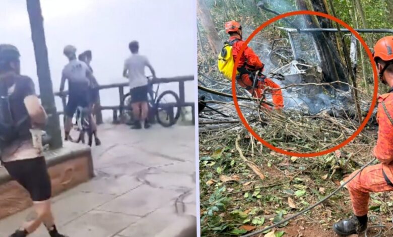 Mu3r3 familia en accid3nte de helicóptero; viajaban a celebrar el cumpleaños de su hija de 15 años 1 Zona del accidente de helicóptero ocurrido en Alto da Boa Vista, Río de Janeiro