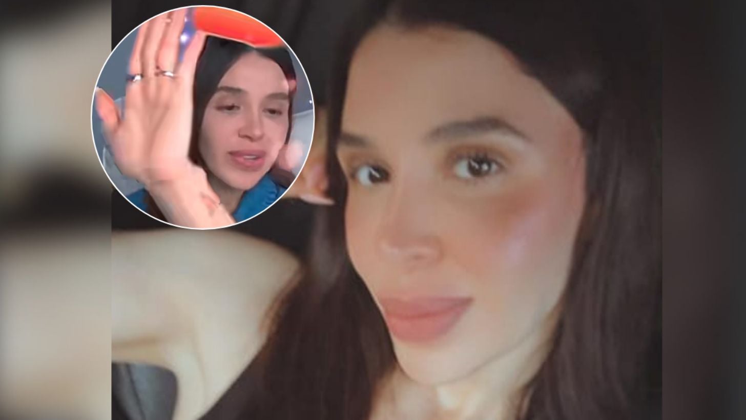 Emma Coronel durante una transmisión en vivo con sus seguidores