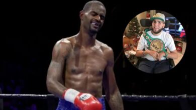 Terrel Williams y Prichard Colón durante su pelea de boxeo de 2015