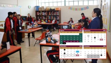 Salón de clases vacío durante el megapuente escolar de la SEP