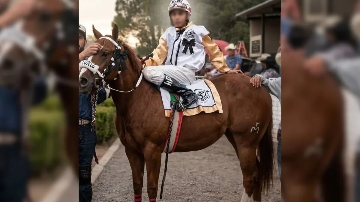 Omar Hernán, el pequeño jinete que murió tras caer de un caballo en Chihuahua