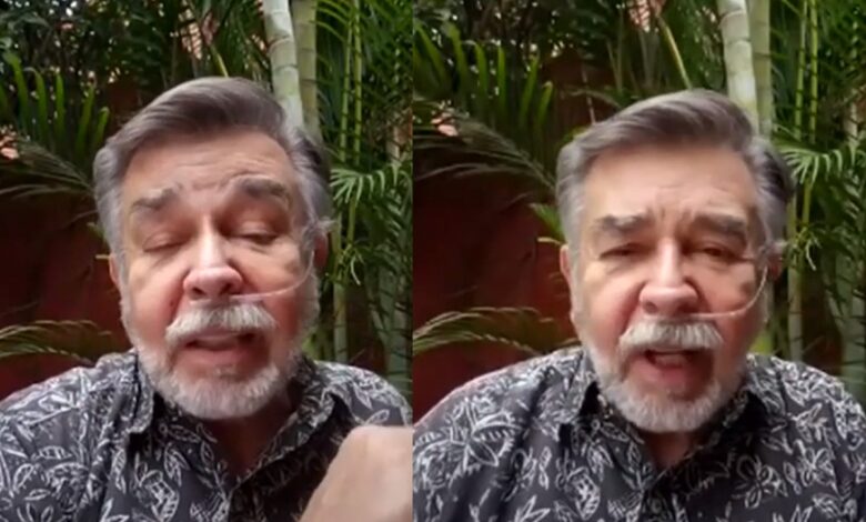 “No hay medicinas”: Jorge Ortiz de Pinedo expone falta de medicamentos 1 Jorge Ortiz de Pinedo utiliza una cánula nasal durante su tratamiento por EPOC