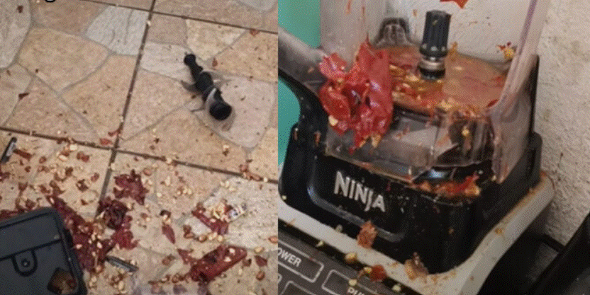 Explota licuadora Ninja y mujer resulta con quemaduras al preparar salsa 4 La afectada relató que procesó chiles recién hervidos; el líquido caliente salió proyectado y causó daños en su cocina.