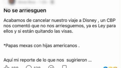 “Tiene miedo”: mamá juarense cancela viaje a Disney para no arriesgar visa 2 La mujer afirmó en redes sociales que recibió una advertencia sobre revisiones migratorias a padres mexicanos con hijos nacidos en Estados Unidos; el alcance oficial de las medidas no fue precisado.