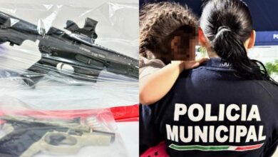 La Policía Municipal resguardó a dos ciudadanos ecuatorianos que presuntamente estaban privados de la libertad; durante el operativo localizó a dos personas lesionadas, protegió a dos menores y aseguró armas de fuego.