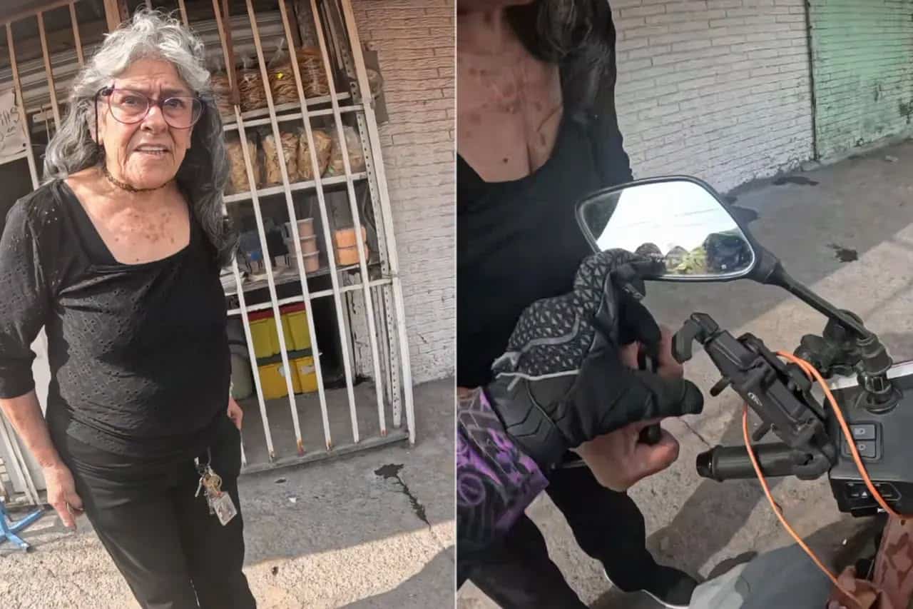 Un video difundido en TikTok muestra el momento en que una mujer reclama un paquete al trabajador equivocado y después le arrebata su teléfono; se desconoce el desenlace del incidente.