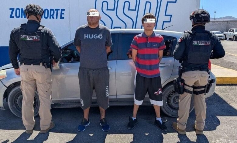 Capturan a cuatro por s3cu3str0s y fem1n1cid1os en Juárez 1 Vehículo de la Secretaría de Seguridad Pública del Estado durante un operativo en Ciudad Juárez