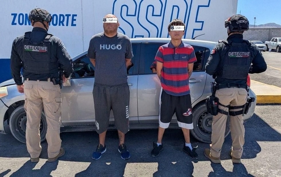 Vehículo de la Secretaría de Seguridad Pública del Estado durante un operativo en Ciudad Juárez