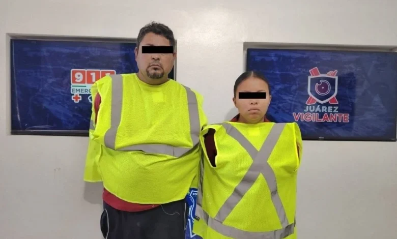 Detienen a pareja investigada por robo a estética en Juárez 1