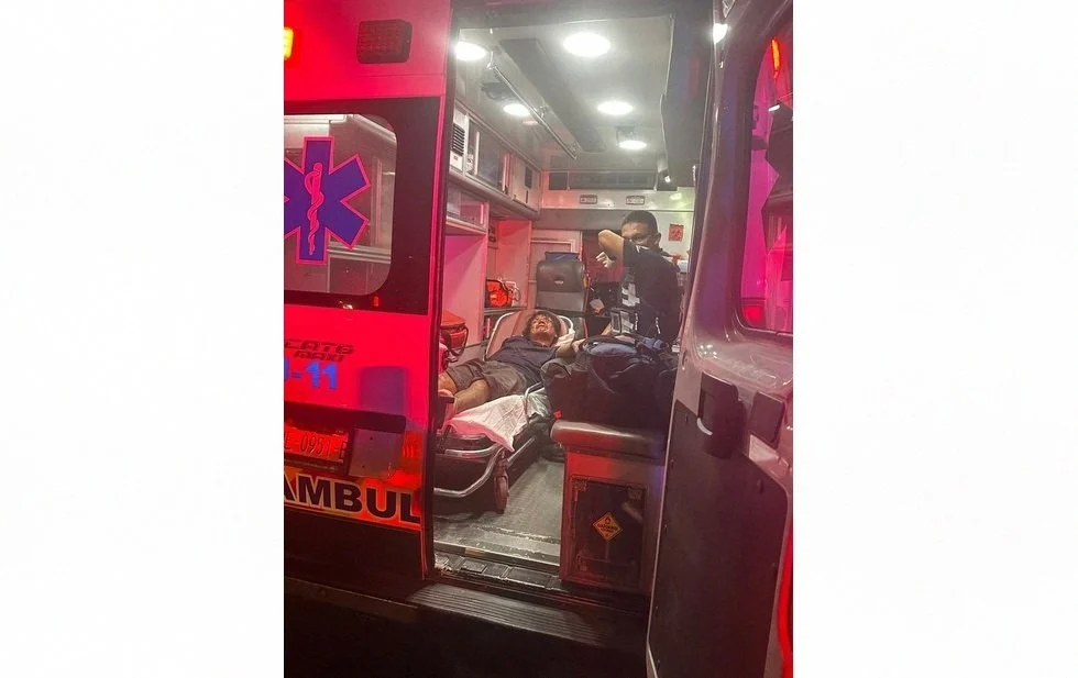 Cruce ferroviario en la Zona Centro de Ciudad Juárez donde un hombre resultó lesionado