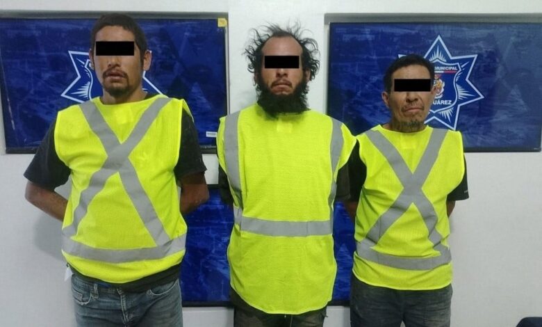 Área del parque Chamizal donde tres hombres fueron detenidos por policías municipales