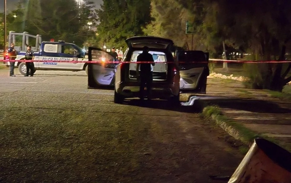 Camioneta asegurada por la SSPE en la colonia El Chamizal