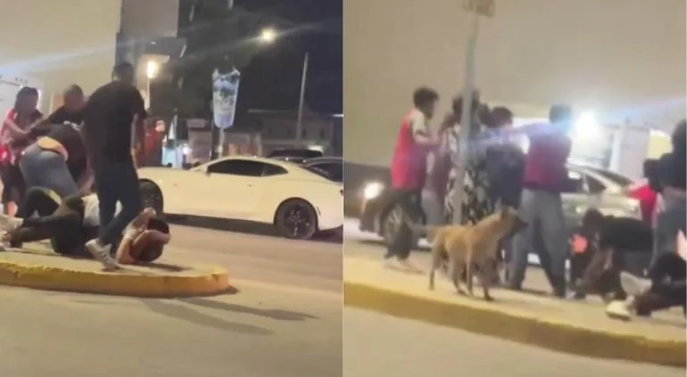 Pelea campal afuera de una tienda Del Río en la colonia Emiliano Zapata de Ciudad Juárez