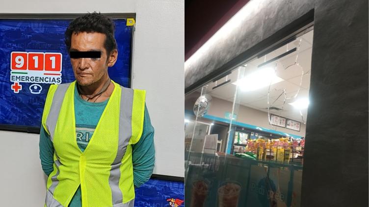 Detienen a hombre acusado de romper cristales de un Oxxo en Ciudad Juárez 1 Tienda Oxxo donde un hombre fue señalado por romper cristales en Ciudad Juárez
