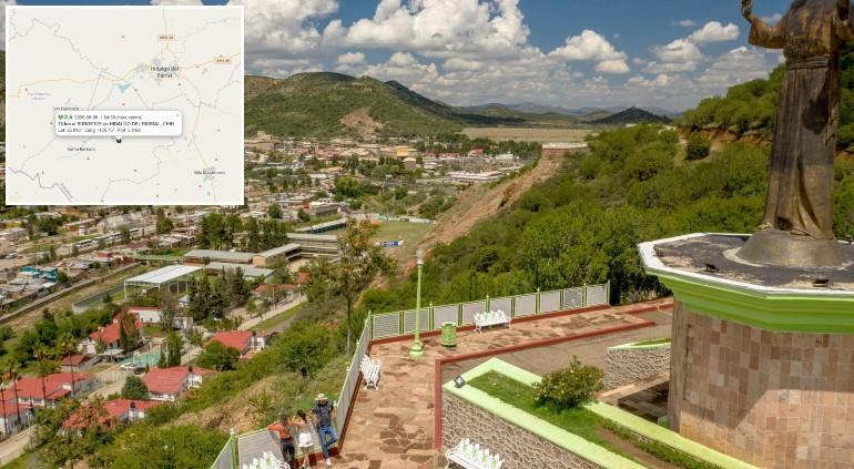 Ubicación del microsismo registrado en Santa Bárbara, Chihuahua