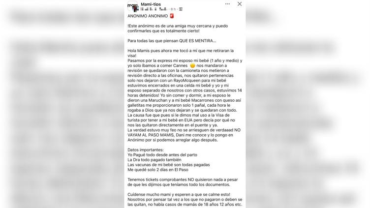 Cruce fronterizo entre Ciudad Juárez y El Paso donde una familia habría sido enviada a revisión secundaria
