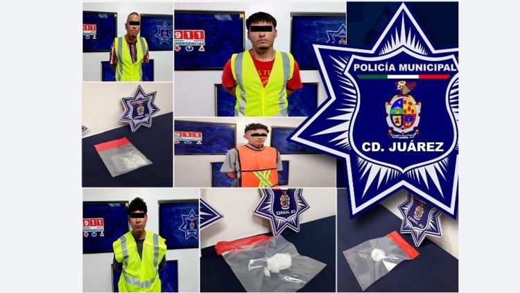 Detienen a cuatro con cristal en distintos sectores de Juárez 1