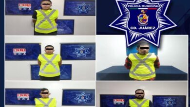 Cae por no cumplir con la pensión alimentaria en Juárez 4 Agentes municipales detienen a cinco hombres con órdenes de aprehensión en Ciudad Juárez