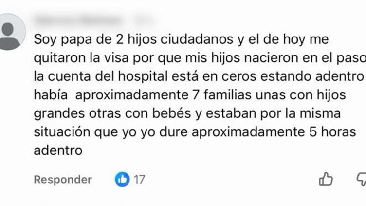 “Me quitaron la visa porque mis hijos nacieron en El Paso” papá escribió en redes sociales 1 Cruce fronterizo entre Ciudad Juárez y El Paso relacionado con una denuncia sobre el retiro de una visa