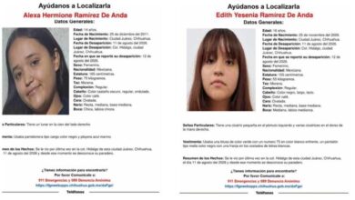 Buscan a las hermanas Edith y Alexa Ramírez en Juárez 3 Alerta de búsqueda de las hermanas Edith Yesenia y Alexa Hermione Ramírez De Anda