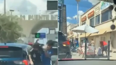 Captan pelea campal en fila del puente Santa Fe en Juárez 2