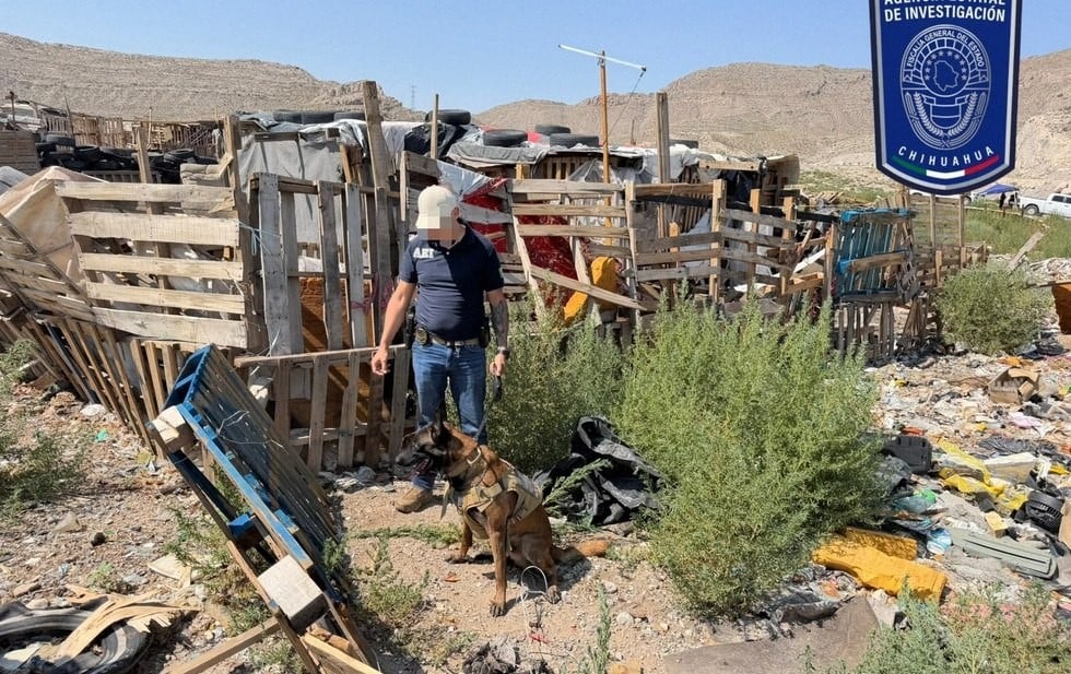 Operativo de rastreo en un predio cercano al Periférico Camino Real de Ciudad Juárez
