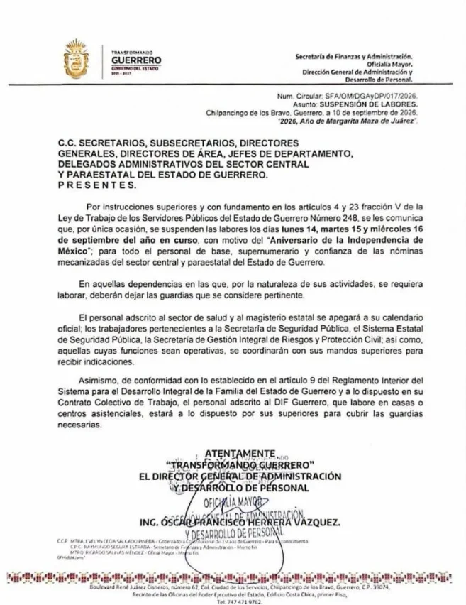 ¡Viva el descanso! se arma MEGAPUENTE patrio de 5 días a estos trabajadores 2