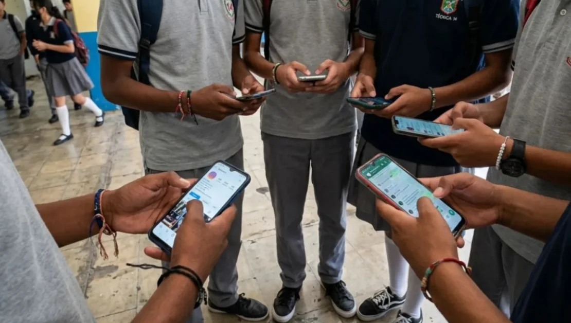 Estudiantes guardan sus celulares durante la jornada escolar en Ciudad Juárez