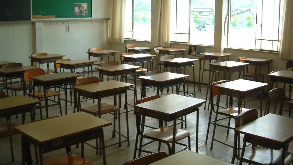 Plantel escolar de Ciudad Juárez durante la suspensión de clases presenciales por alerta amarilla