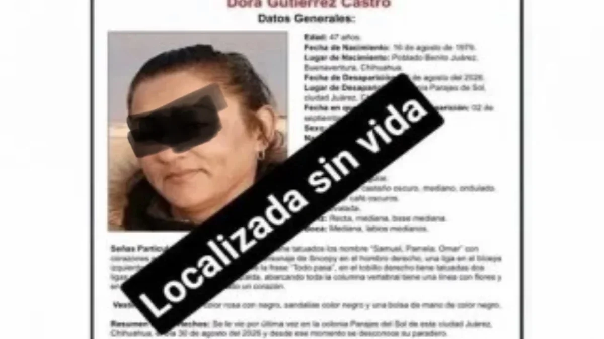 Hallan muerta a Dora en Samalayuca