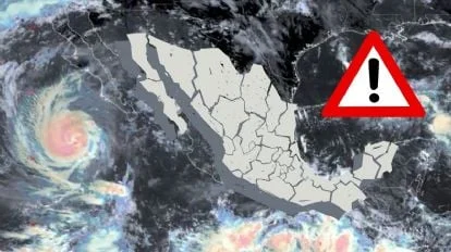 Mapa de lluvias por el huracán Polo y la tormenta tropical Rachel en México