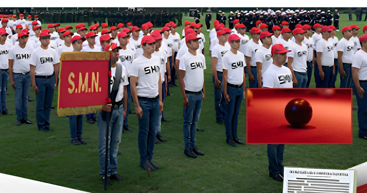 Jóvenes durante una actividad relacionada con el Servicio Militar Nacional en México