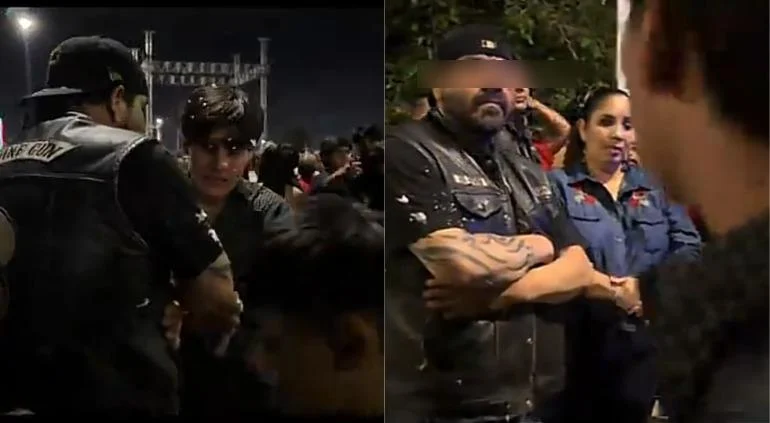 Biker encara al creador de contenido Dfer Estrada durante festejos en Ciudad Juárez