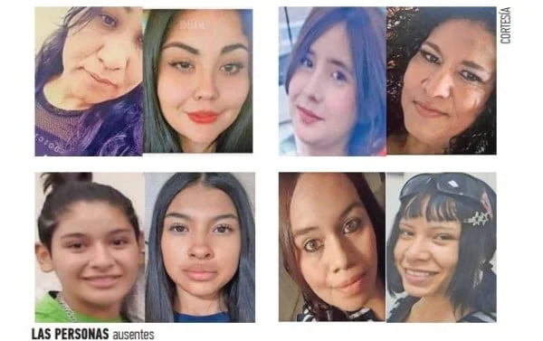Ficha informativa sobre la búsqueda de ocho mujeres desaparecidas en Chihuahua
