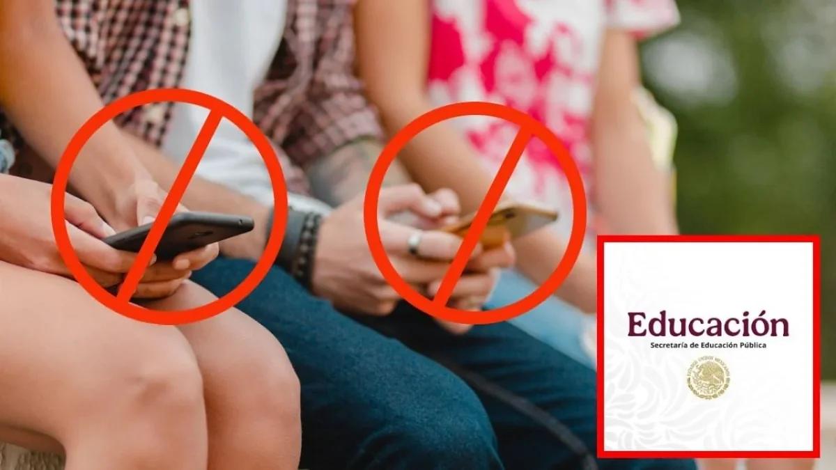 Estudiantes en un salón de Educación Básica ante la regulación del uso de celulares